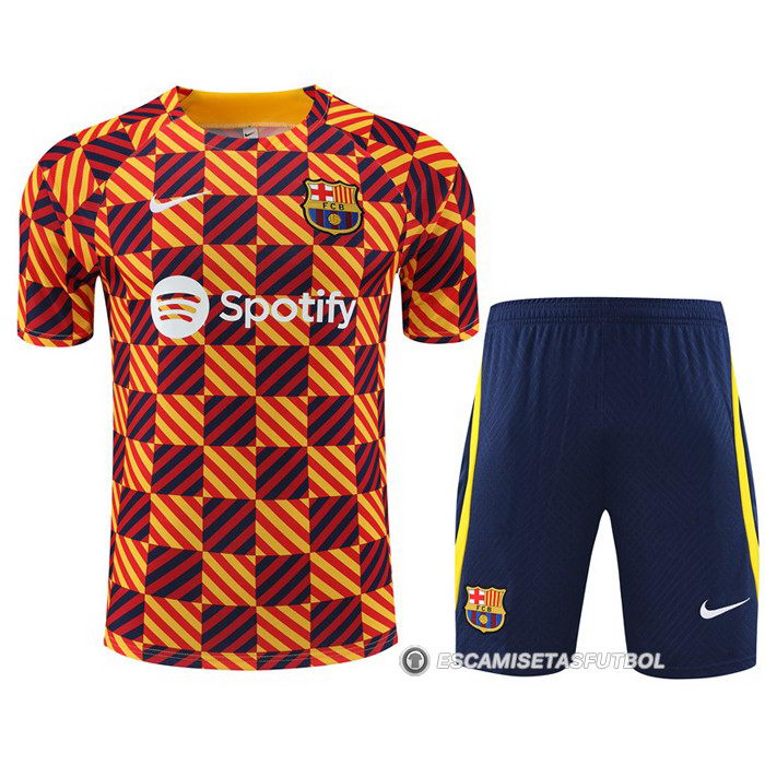 Chandal del Barcelona Manga Corta 23-24 Amarillo - Pantalon Corto
